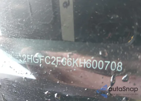 2019 Honda Civic Lx from USA, damaged, VIN 2HGFC2F66KH600708